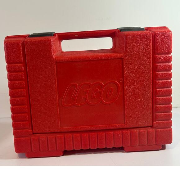 Vintage 1985 Large Red LEGO Plastic Storage Box/Bin Carrying Case - Picture 1 of 7